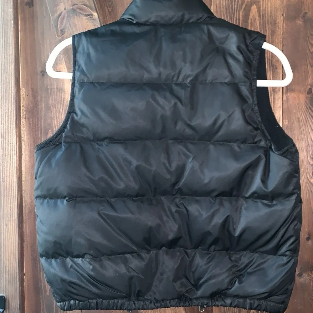 Old‎ Navy Girls Down Puffer Vest S Black Quilted Sleeveless Pink Deer Snaps Zips